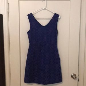 Maeve Blue Print Shift Dress